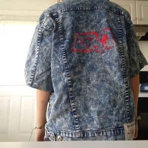 True religion acid washed jean jacket